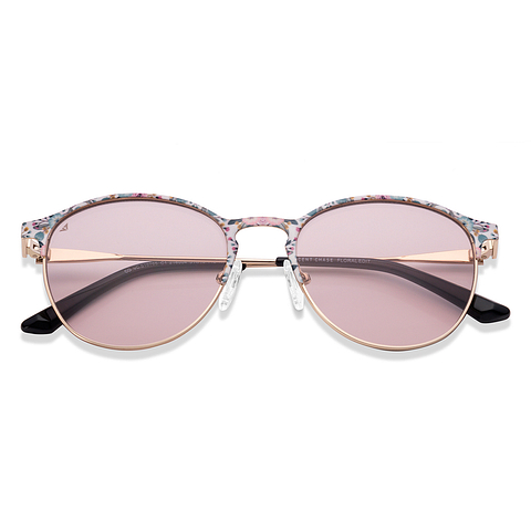Buy Pink Gold Multicolor Full Rim Round Vincent Chase FLORAL EDIT