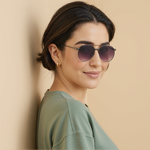 Buy Pink Gradient Gunmetal Full Rim Aviator Vincent Chase Economic