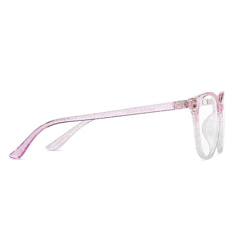 Vincent Chase Online Pink Transparent Full Rim Cat Eye left side
