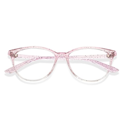 Vincent Chase Online Pink Transparent Full Rim Cat Eye left side