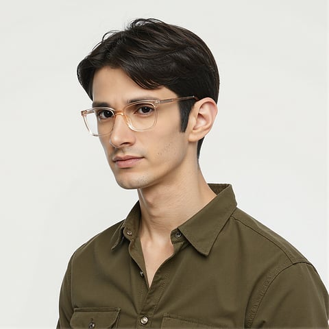 Vincent Chase Pink Transparent Full Rim Rectangle left side