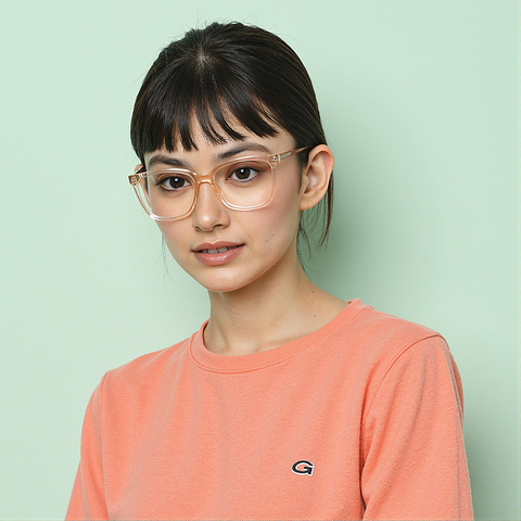 Vincent Chase Pink Transparent Full Rim Rectangle left side