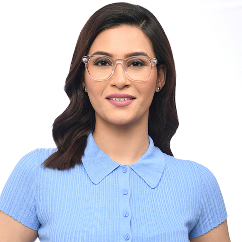 Vincent Chase Online Pink Transparent Full Rim Square left side