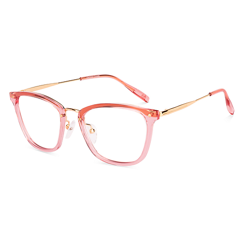 Buy Pink Transparent Gold Full Rim Cat Eye Vincent Chase