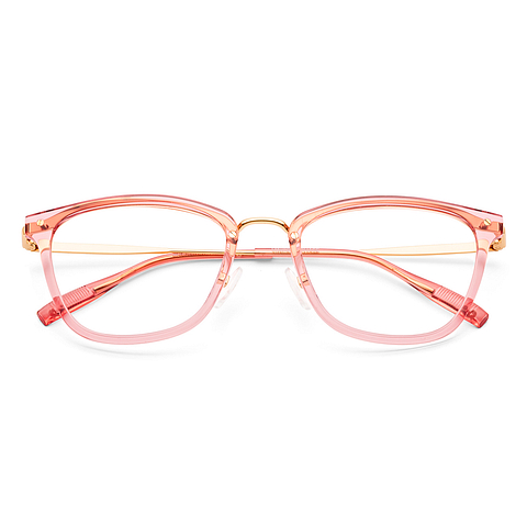 Buy Pink Transparent Gold Full Rim Cat Eye Vincent Chase Hybrid VC