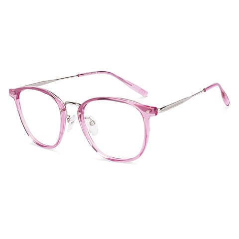 Vincent Chase Pink Transparent Full Rim Round left side