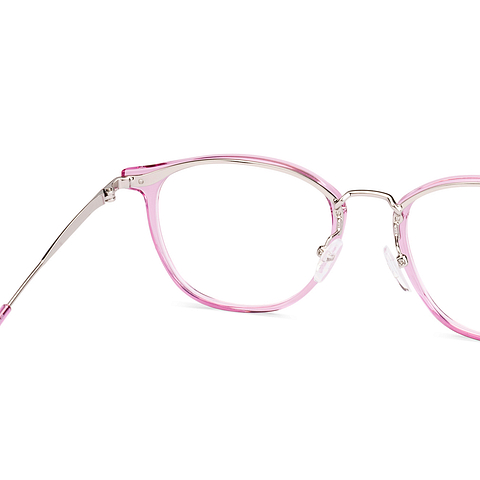 Vincent Chase Pink Transparent Full Rim Round right side