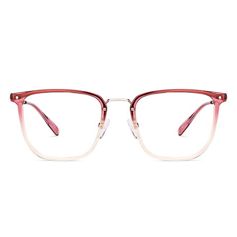 Buy Pink Transparent Silver Full Rim Square Vincent Chase Hybrid