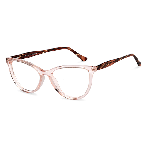 Vincent Chase Online Pink Transparent Full Rim Cat Eye left side