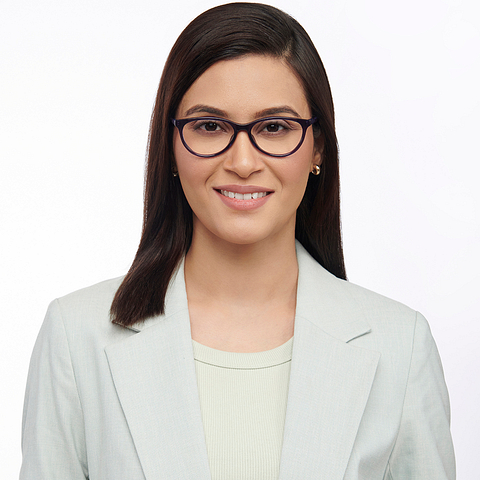 Vincent Chase Online Purple Transparent Full Rim Cat Eye left side