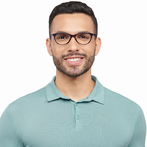 Vincent Chase Online Purple Transparent Full Rim Cat Eye right side