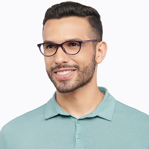 Vincent Chase Online Purple Transparent Full Rim Cat Eye left side