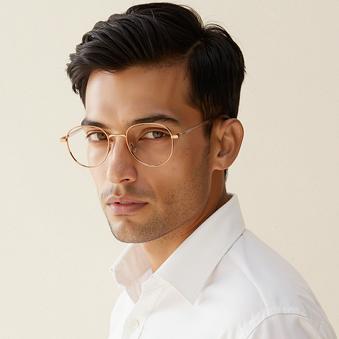 Vincent Chase Rose Gold Full Rim Round left side