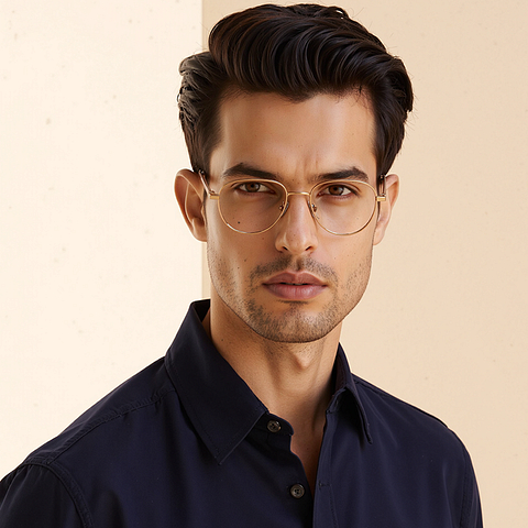 Vincent Chase Rose Gold Full Rim Round right side
