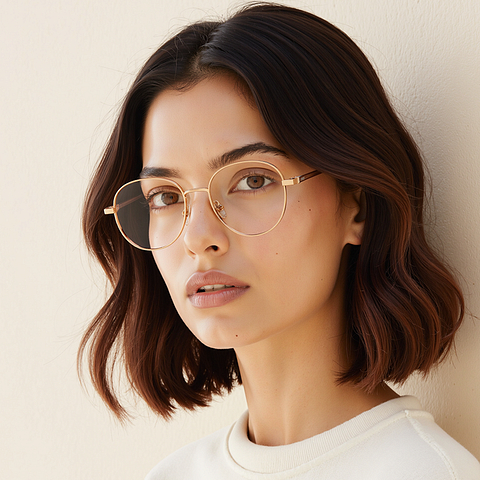 Vincent Chase Rose Gold Full Rim Round right side