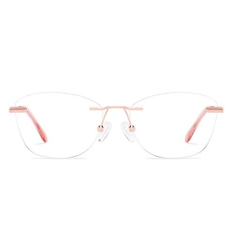Vincent Chase Rose Gold Rimless Cat Eye right side Vincent Chase Rose Gold Rimless Cat Eye right side