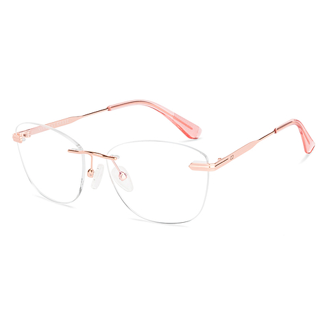 Vincent Chase Rose Gold Rimless Cat Eye right side Vincent Chase Rose Gold Rimless Cat Eye right side