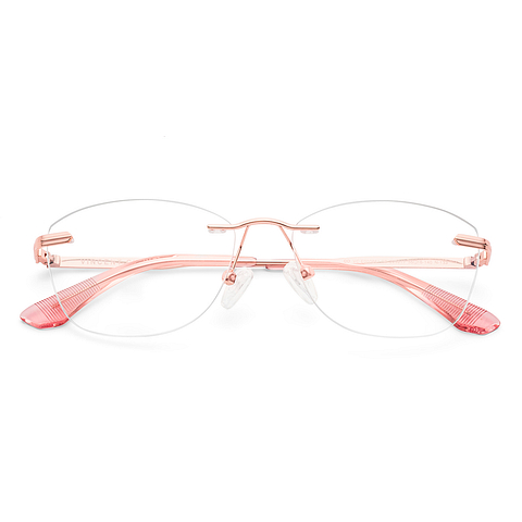 Vincent Chase Rose Gold Rimless Cat Eye left side Vincent Chase Rose Gold Rimless Cat Eye left side