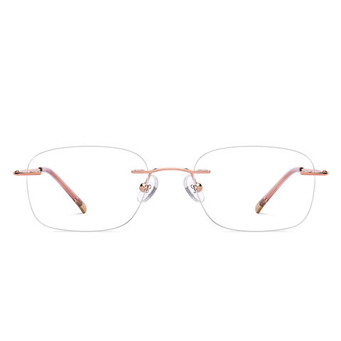 Vincent Chase Online Rose Gold Rimless Rectangle right side