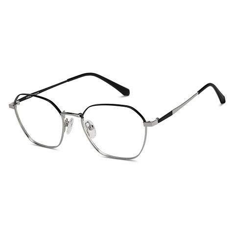 Vincent Chase Silver Full Rim Geometric right side