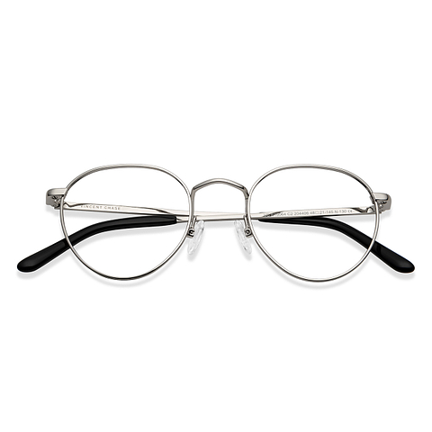 Vincent Chase Online Silver Full Rim Round left side