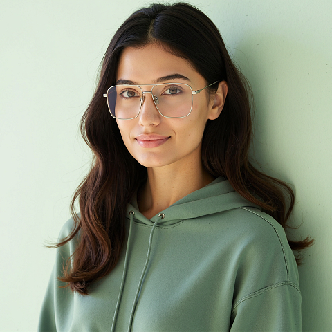 Vincent Chase Online Silver Full Rim Square right side Vincent Chase Online Silver Full Rim Square right side
