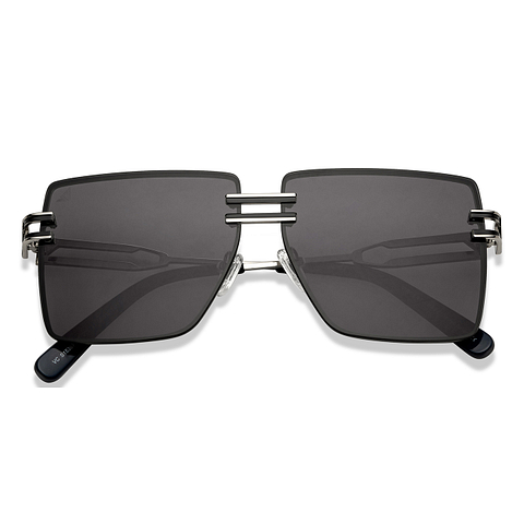 Vincent Chase Online Silver Rimless Rectangle left side