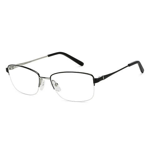 Vincent Chase Silver Half Rim Cat Eye left side