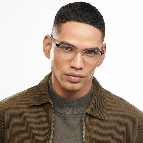 Vincent Chase Online Silver Full Rim Round left side