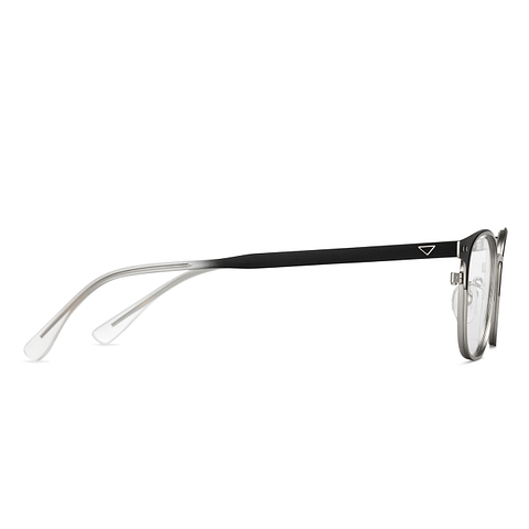 Vincent Chase Online Silver Black Full Rim Oval left side