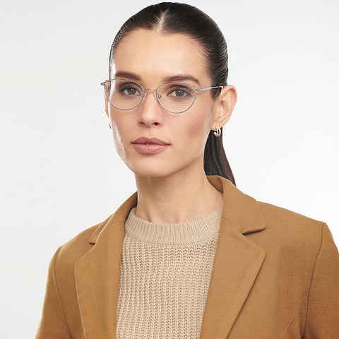 Vincent Chase Online Silver Full Rim Cat Eye right side
