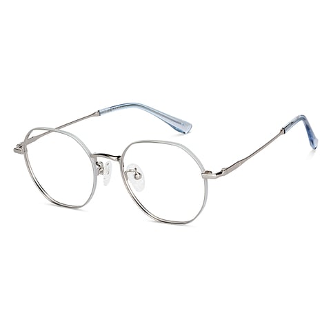 Vincent Chase Silver Full Rim Round left side