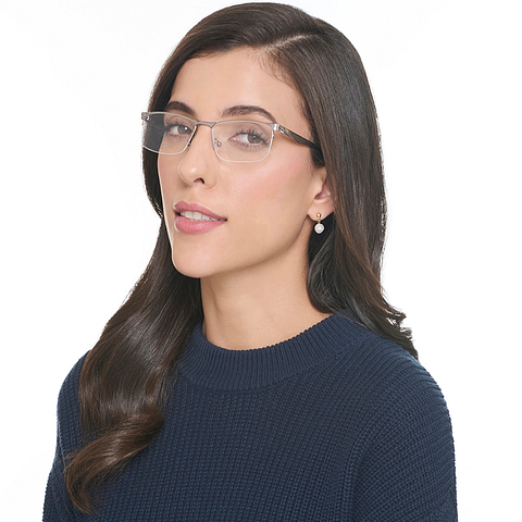 Vincent Chase Online Silver Half Rim Rectangle right side