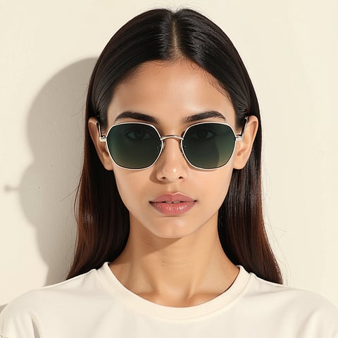 Vincent Chase Silver Full Rim Geometric right side