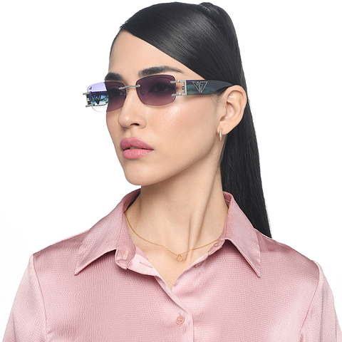 Vincent Chase Online Silver Rimless Rectangle right side
