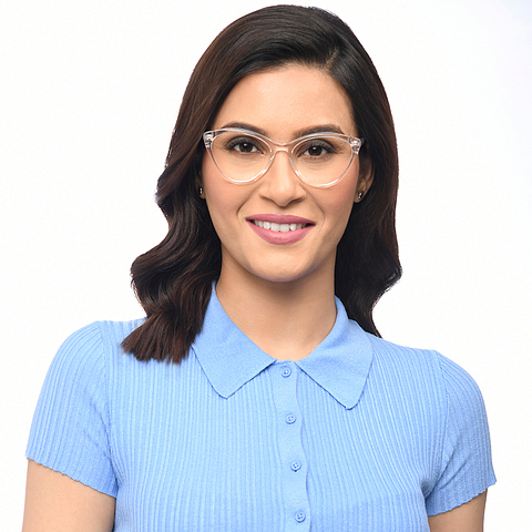 Vincent Chase Online Crystal Transparent Full Rim Cat Eye left side