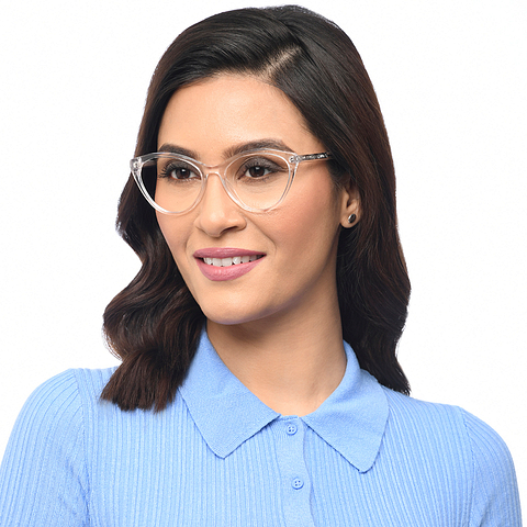 Vincent Chase Online Crystal Transparent Full Rim Cat Eye right side