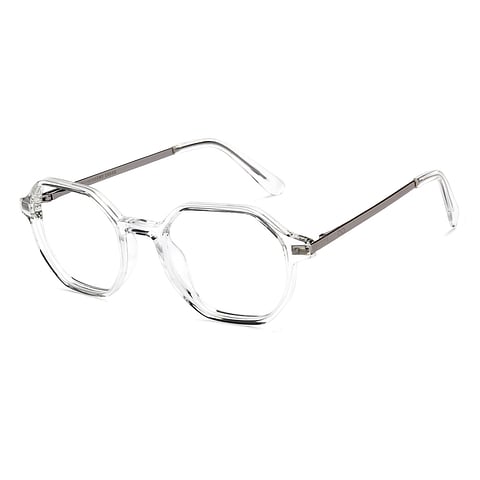 Vincent Chase Crystal Transparent Full Rim Geometric left side