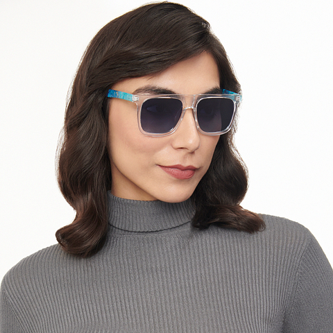 Vincent Chase Online Crystal Transparent Full Rim Square left side