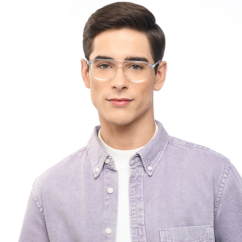 Vincent Chase Online Crystal Transparent Full Rim Aviator left side