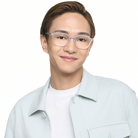 Vincent Chase Online Crystal Transparent Full Rim Rectangle left side