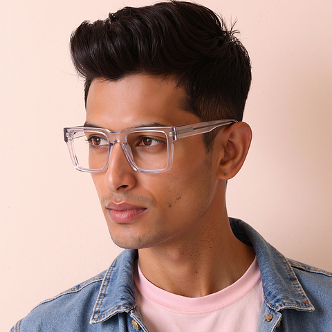 Vincent Chase Online Crystal Transparent Full Rim Square right side