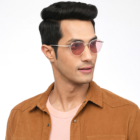 Vincent Chase Polarized Crystal Transparent Full Rim Round right side