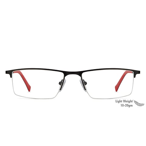 Vincent Chase Online Black Half Rim Rectangle left side