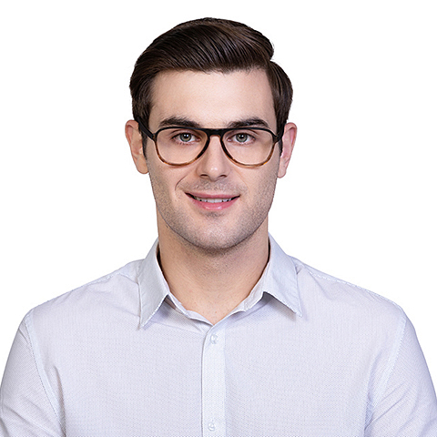Vincent Chase Online Sky Blue Full Rim Aviator left side