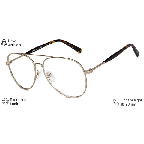 Vincent Chase Online Gold Full Rim Aviator left side
