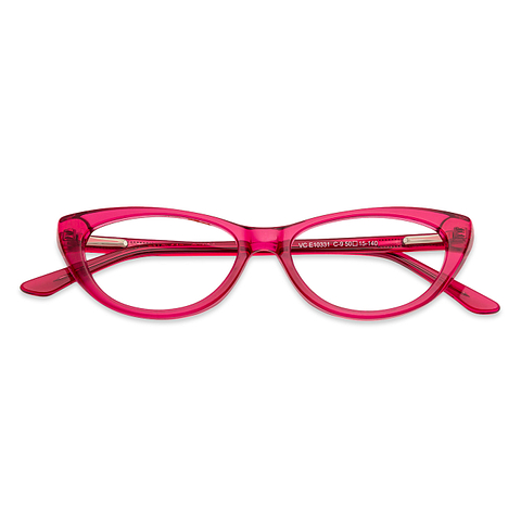 Vincent Chase Online Pink Transparent Full Rim Cat Eye left side