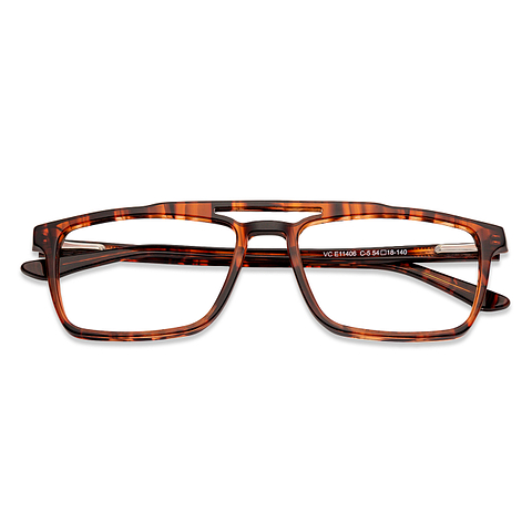 Vincent Chase Online Brown Striped Full Rim Rectangle left side