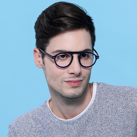 Vincent Chase Online Sky Blue Full Rim Round right side