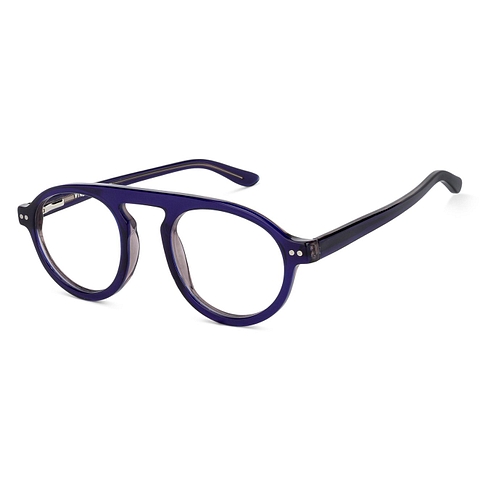 Vincent Chase Online Sky Blue Full Rim Round left side